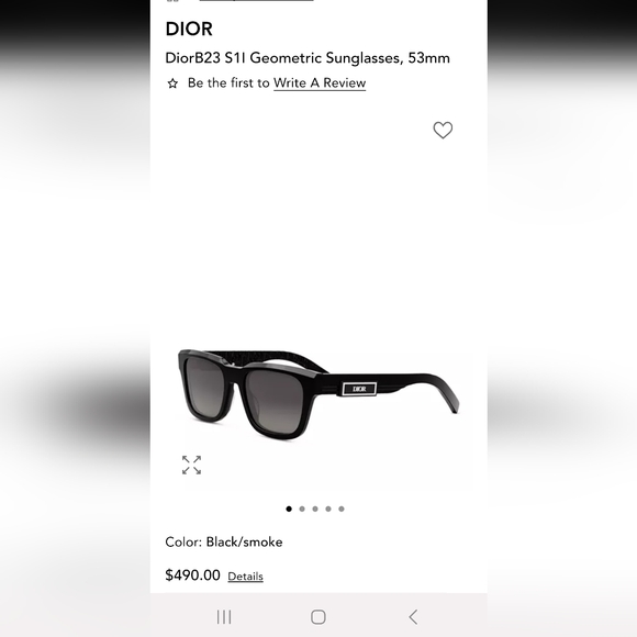 DiorB23 S1I Geometric Sunglasses, 53mm/ BNWOT/ Gorgeous - Picture 1 of 7